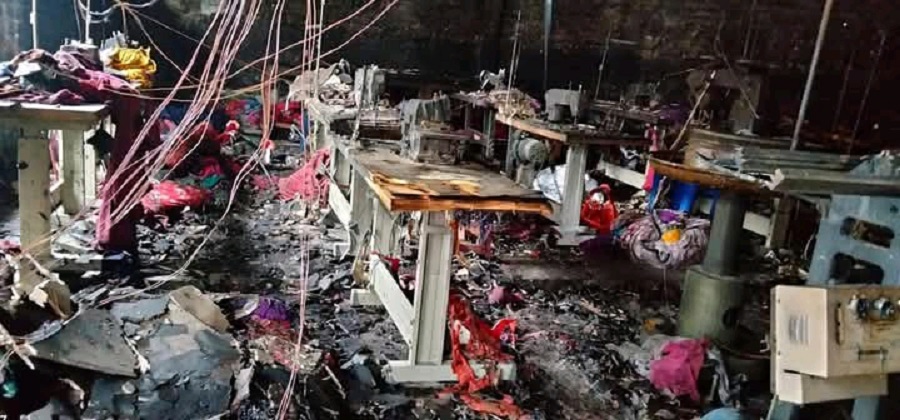 बझाङमा गार्मेन्ट उद्योगमा आगलागी