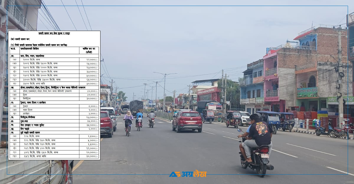 सुदूरपश्चिम सरकारले बढायो सवारी कर, कुन गाडीको कति पुग्यो ?